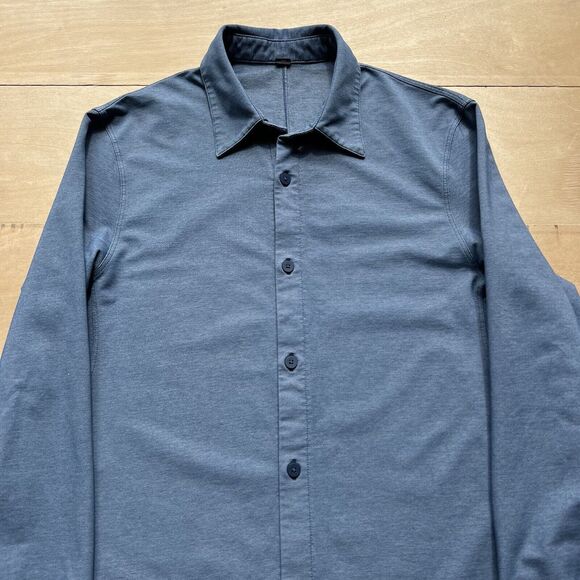Lululemon Button Down Shirt S Blue Casual Workwear Commission ABC Lightweight - Picture 3 of 9